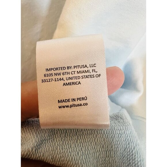 Pitusa Inca Pullover Sweatshirt Size Standard (M/L) Oversized Blue Pima Cotton - Picture 9 of 9